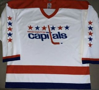Washington Capitals Rare Vintage Ccm Maska Ultrafil Hockey Jersey Mens Large