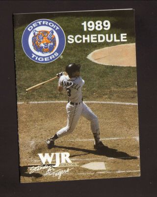 Alan Trammell - - Detroit Tigers - - 1989 Pocket Schedule - - Wjr/budweiser