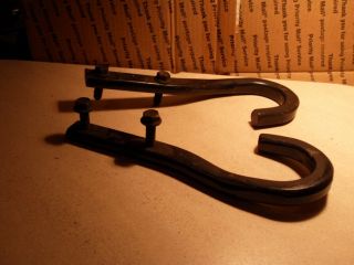 2 Large Vintage Chevy Truck Tow Hooks Iron,  Very Veavy,  Tractor,  Semi,  Offload