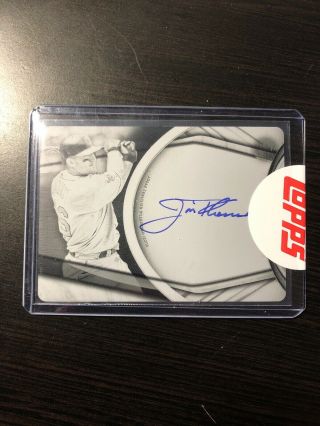 2018 Topps Tribute Jim Thome Printing Plate Auto Black 1/1 Indians