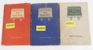 3 X Letters To Malaya (vols.  1 - 5) By Martyn Skinner Hardback Books 1940s - E18