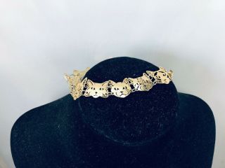 Vtg.  Rare Wild Bryde Shiny Gold Tone/plated Kitty Cat Bracelet