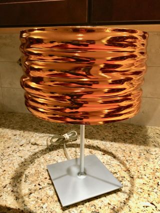 Artemide Aqua Cil Lovegrove Italian Milan Designer Table Lamp Touch Orange Metal