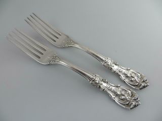2 Forks Francis I Reed & Barton Sterling Silver Flatware 7 - 1/8 "
