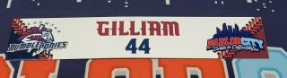 Ryley Gilliam 2019 Binghamton Rumble Ponies Game Locker Nameplate
