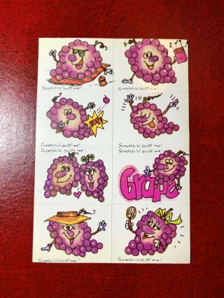 Vintage Spandex Scratch N Sniff Sticker Sheet - Sticker Factory.  Great Scent