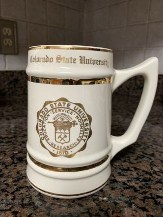 Vintage Colorado State University Beer Stein Mug Collectible
