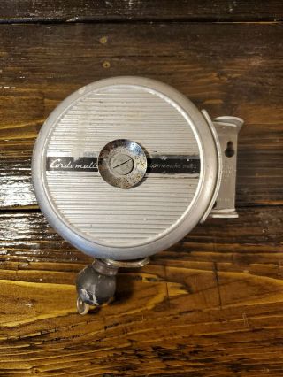 Vintage Aluminum Cordomatic Clothesline Reel Clothes Retract Line Cord Made Usa