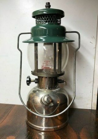1950 Vintage Green Coleman Lantern 242c Single Mantle