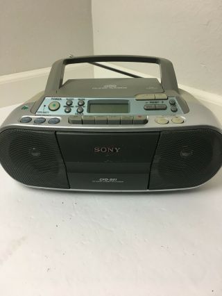 Vintage Sony Cfd - S01 Am Fm Radio Cd Cassette Boombox 14 " Great
