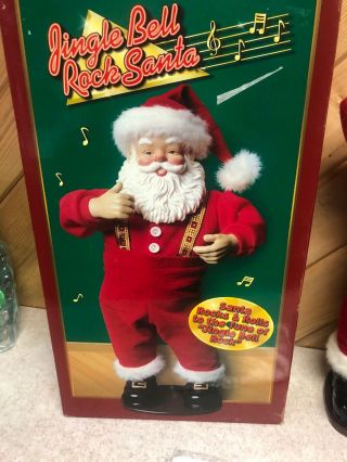 Vtg ‘98 Jingle Bell Rock Santa 1st Edition Dancing Musical Santa W/ Box 3