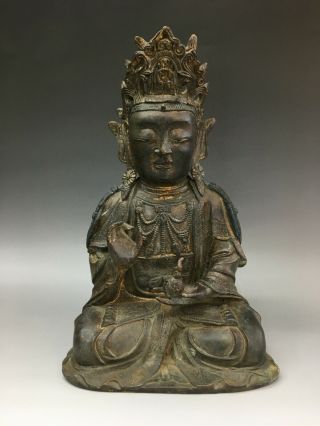 Fine Old Chinese Ming Dynasty Copper Bronze Buddha