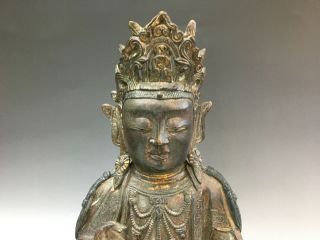 Fine Old Chinese Ming Dynasty Copper Bronze Buddha 2