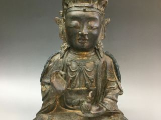 Fine Old Chinese Ming Dynasty Copper Bronze Buddha 3