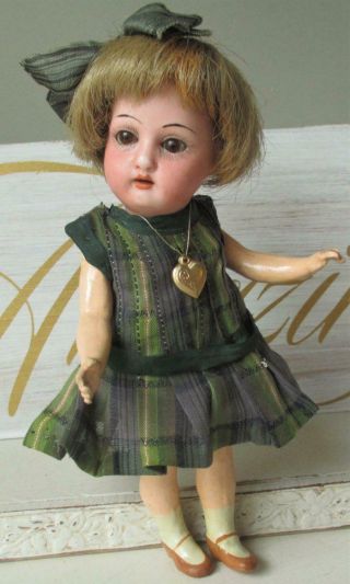 Antique 6 1/2 " Marked Heubach & Koppelsdorf 250.  17/0 Early Doll