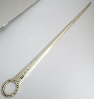 Fab Large English Antique 18th Century Georgian 1781 Sterling Silver Meat Skewer