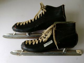 Vintage Planert Speed Skates Ice Skating Racing Size 10 Made In Canada