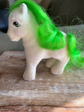 My Little Pony G1 Vtg So Soft Scrumptious Flocked Green Watermelon 1980 