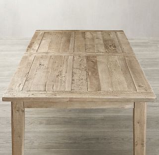 Restoration Hardware Antique Farmhouse Salvaged Wood Dining Table Expands 120”