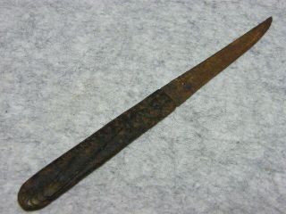 Vintage Japanese Samurai Sword Kozuka With Handle Tsuka Knife 7c - 3s
