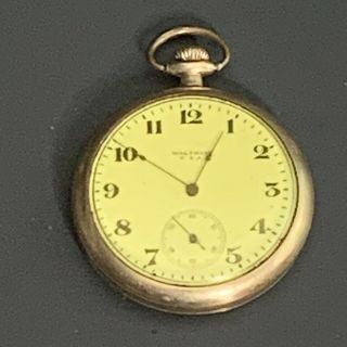 Vintage Wadesworth Referee Mens Pocket Gold Filled Watch 15 Jewel