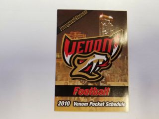 Amarillo Venom 2010 Ifl Indoor Football Pocket Schedule - A To Z Tire