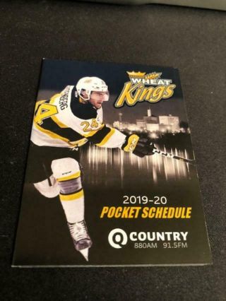 2019 - 20 Brandon Wheat Kings Hockey Pocket Schedule