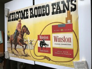 " Welcome Rodeo Fans " 1972 Winston/r.  J.  Reynolds Cigarette Rodeo Poster