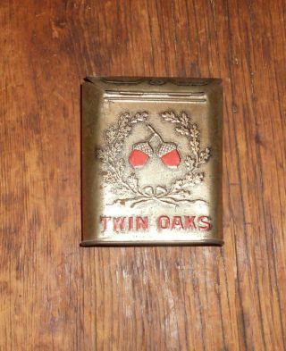 Collectible Antique Tobacco Tin,  Twin Oaks