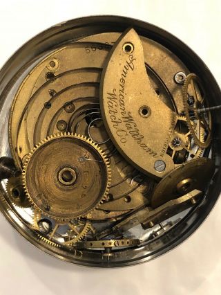Antique 18 Size 7 Jewel Waltham Pocket Watch Parts 3