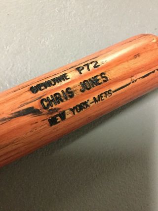1995 Chris Jones Game Baseball Bat York Mets 5 On Knob 2
