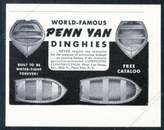 1948 Penn Yan Boat Dinghy Dinghies Photo Vintage Print Ad