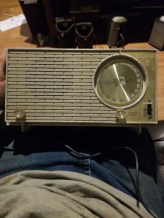 Zenith X316 X318 Am Fm Afc Tabletop Tube Radio White X 316 318 Vtg 1959