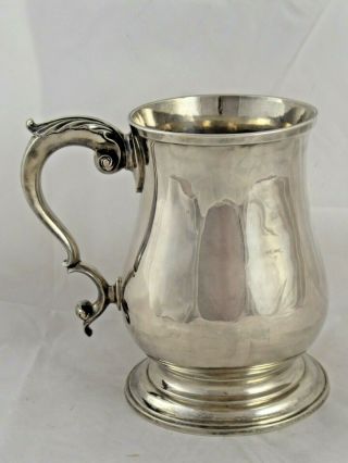 Antique George Iii Solid Sterling Silver 1 Pint Mug Tankard 1768 425 G