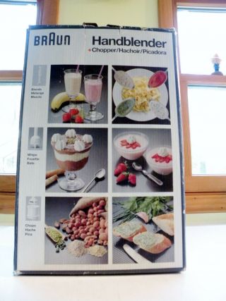Classic Vintage Early 1990s Braun Hand Blender And Chopper Mr 370 Euc