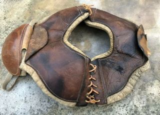 Antique Vtg 1920s 30s Reach 22 Leather Football Shoulder Pads Adult Size Rare
