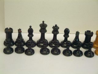 Antique Jaques Box Wood Staunton Chess Set