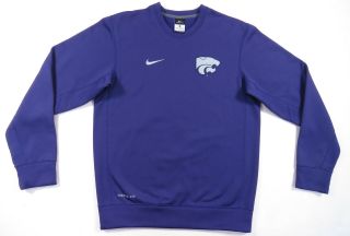 Northwestern Wildcats Nike Therma Fit Purple And White Light Gray Pullover Small