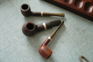 Vintage Collectable Smoking Pipes x 3 Hardcastle Special Deluxe 1,  9,  & 11 Stand 2