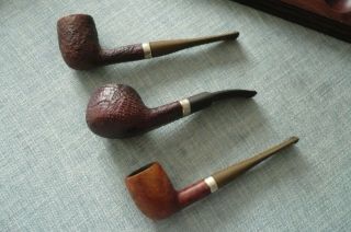 Vintage Collectable Smoking Pipes x 3 Hardcastle Special Deluxe 1,  9,  & 11 Stand 3