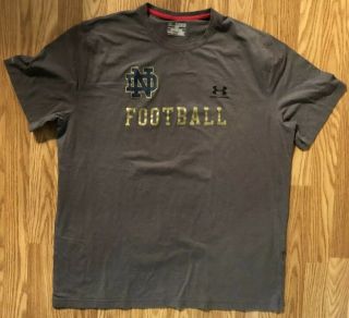 Notre Dame Football Team Issued Under Armour Shirt 2xl