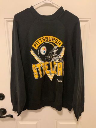 Vintage Trench Pittsburgh Steelers Sweatshirt Xxl Made In The Usa Nfl Bowl