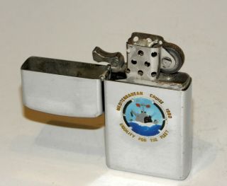 vintage 1960 zippo town & country military cruise slim windproof petrol lighter 2