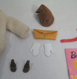 Vintage Barbie Peachy Fleecy Coat 915 Clothes Doll Complete Outfit 1960s 60s 2