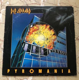 Vintage Def Leppard Pyromania Vinyl Record Album Lp Rock N Roll Band 1983