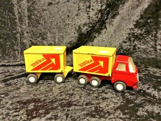 Vintage Tonka Tipping Truck And Trailer 55321