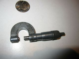 Antique/vintage Unknown Maker Miniature 0 - 1/2 " Machinist Micrometer