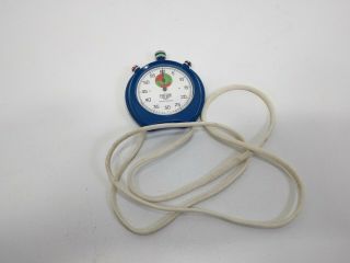 Heuer Trackmaster Stopwatch 8047 Blue Vintage Swiss Stopwatch