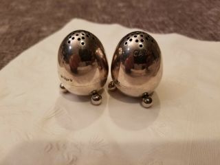 Rare Sterling Silver Salt Shakers By Edward H Stockwell London 1879