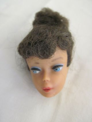 1960s - Era Vintage Barbie - Head Only - Brunette Ponytail Parts